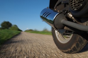 Auspuff eines Motorrollers
